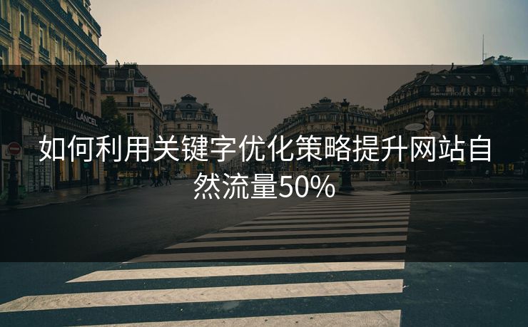 如何利用关键字优化策略提升网站自然流量50% 如何利用关键字优化策略提升网站自然流量50%